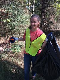 Litter cleanup with Keep Durham Beautiful